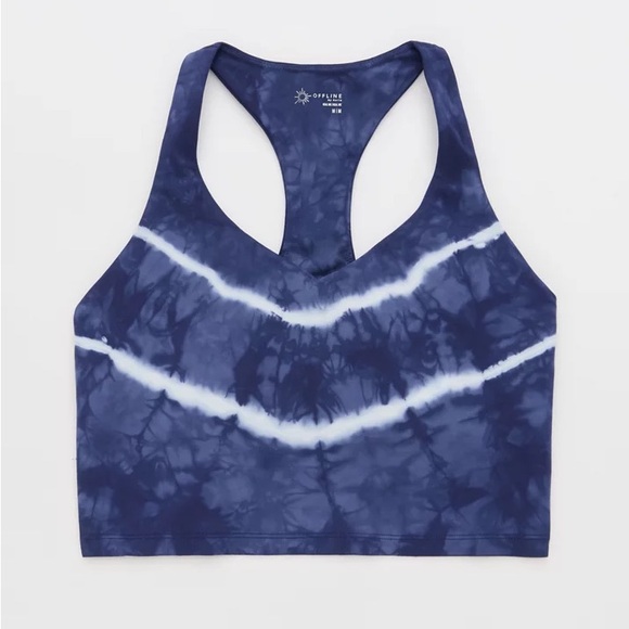 Offline By Aerie Real Me Low Key Racerback Sports Bra - Picture 1 of 10